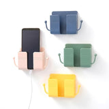 Pack of 2 Wall Mount Self-Adhesive Wall Storage Mobile Holder