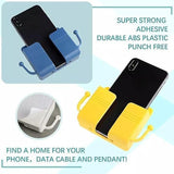 Pack of 2 Wall Mount Self-Adhesive Wall Storage Mobile Holder