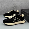 Men's Sneakers, Black and White, Lace-Up Style, Casual Athletic Shoes