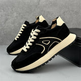 Men's Sneakers, Black and White, Lace-Up Style, Casual Athletic Shoes
