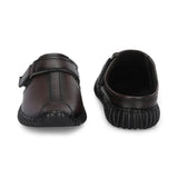 Men's Synthetic Leather-Look Slip-On Mule Sandals with Strap (TAN)