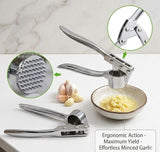 Stainless Steel Garlic Press Crusher
