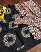 Linen cotton stylish saree
