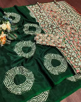 Linen cotton stylish saree