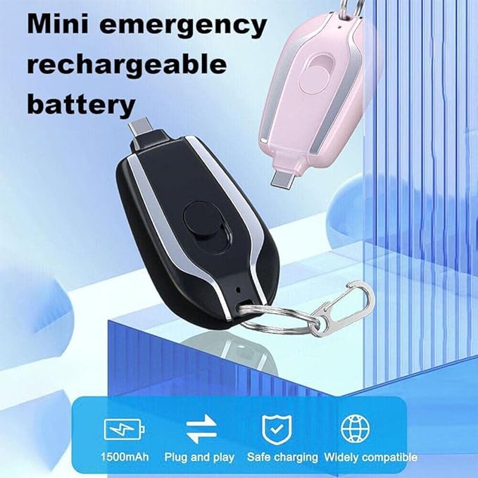 Keychain Power Bank PACK OF 2(random colour)